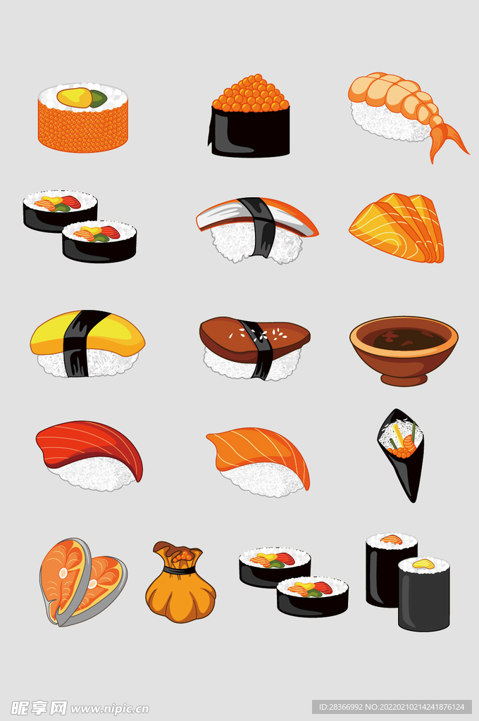 AI矢量日式食品
