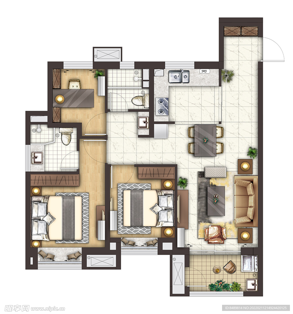 户型图 家配图 洋房图