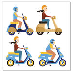 一车一带 电动车戴帽 卡通电动