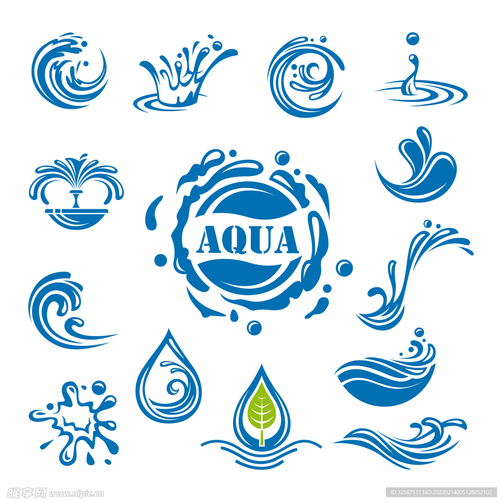 水纹水波浪矢量素材