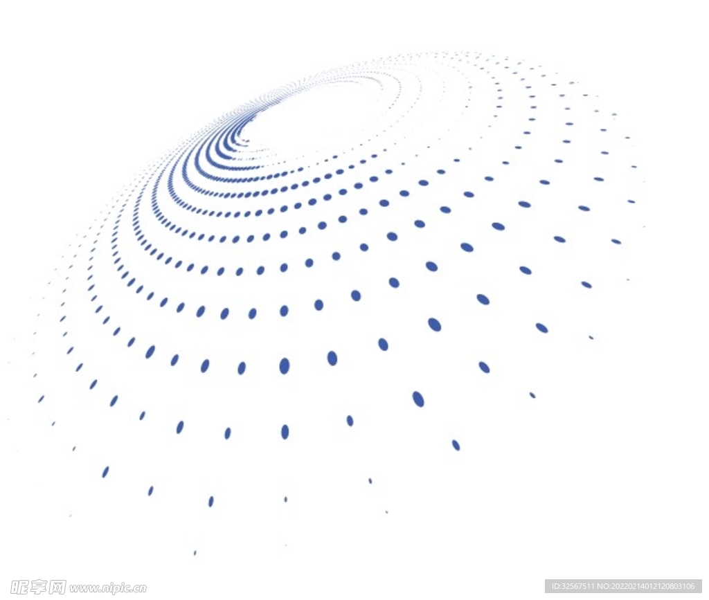 科技感蓝色波点花纹