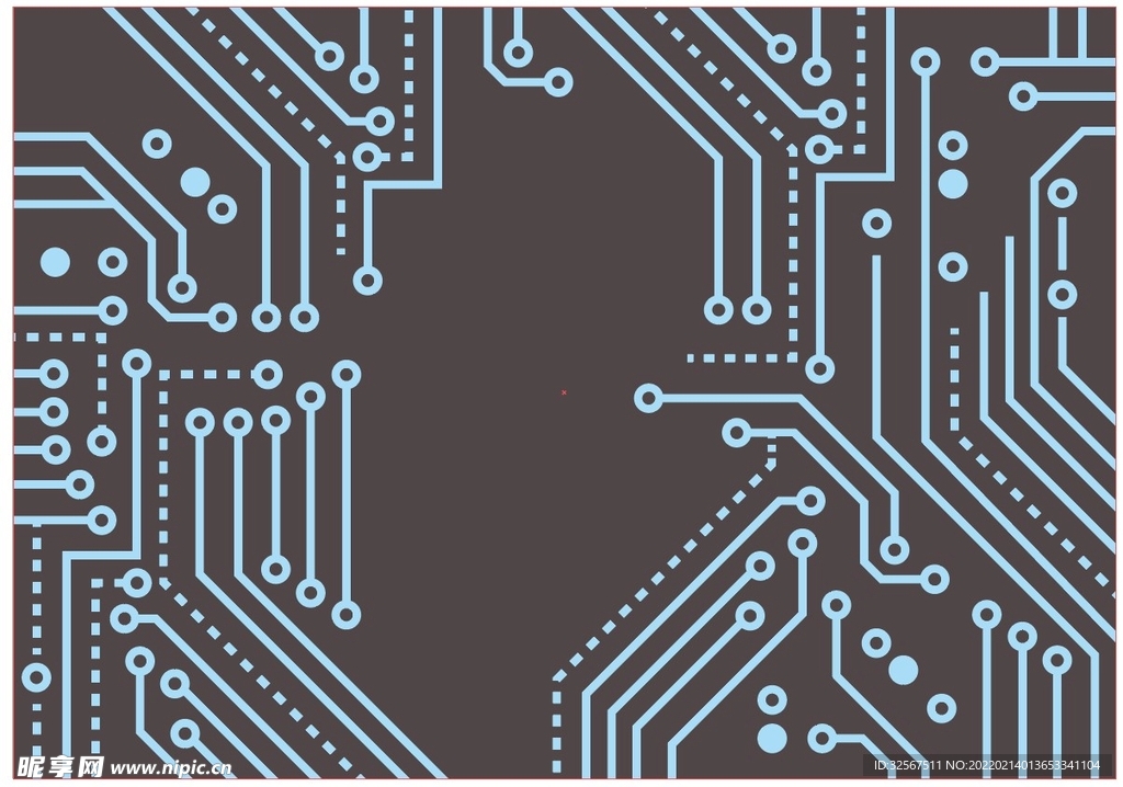 矢量蓝色简约芯片纹路