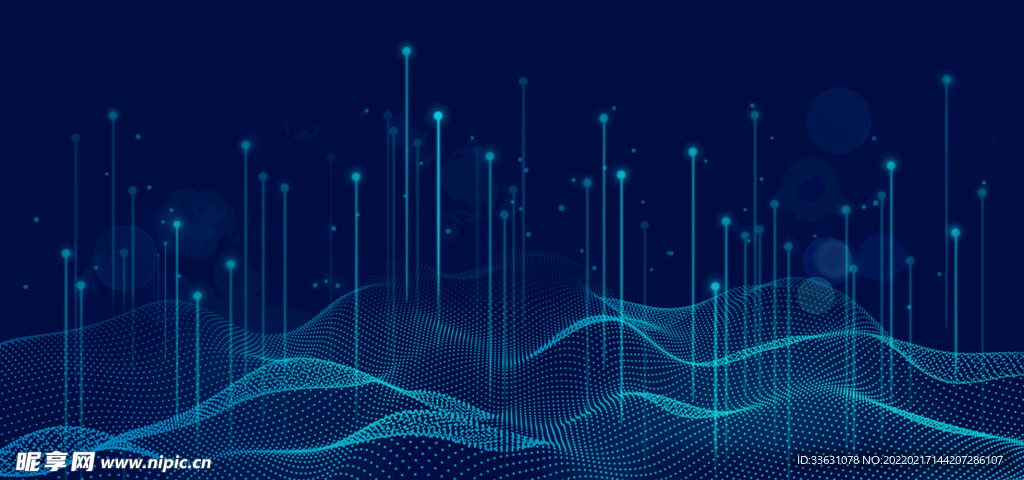 蓝色线条科技背景