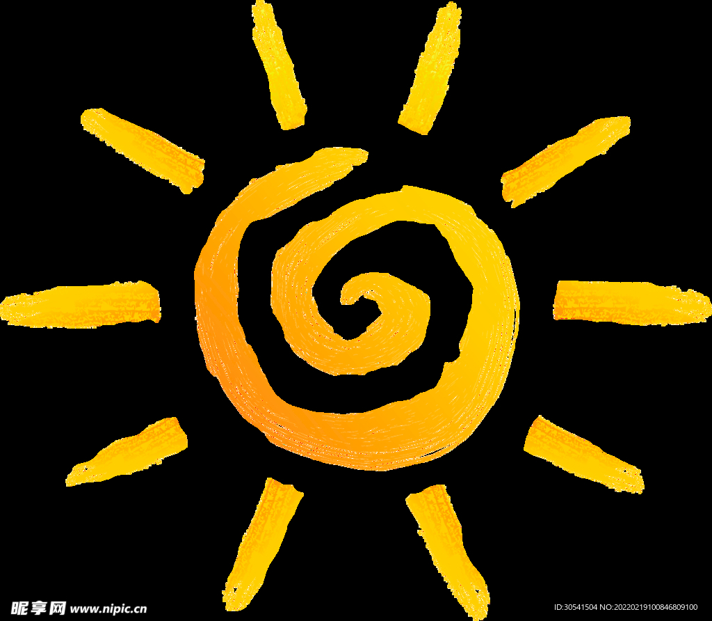 太阳简笔画素材png可爱广告设