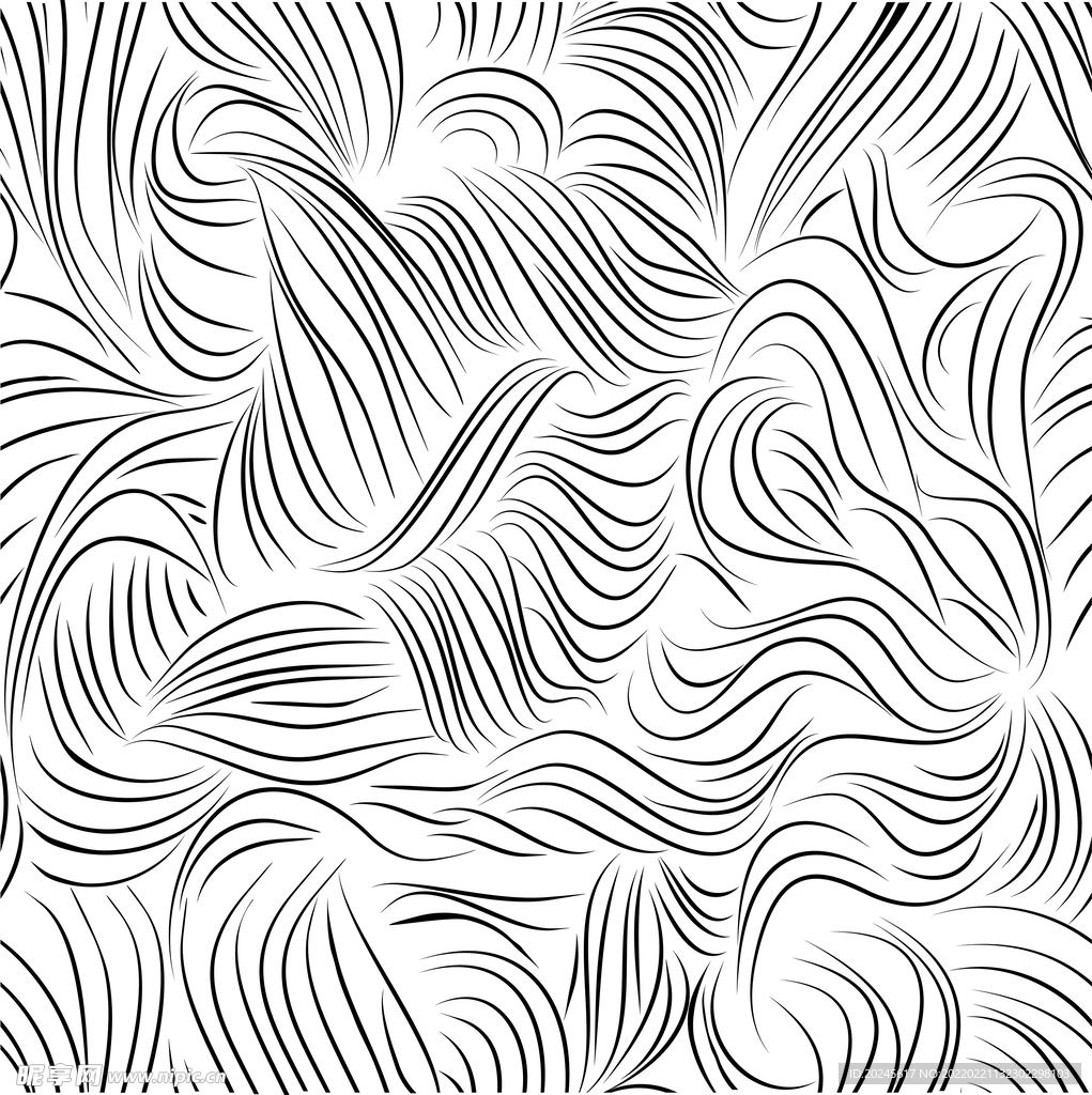 抽象线条花纹