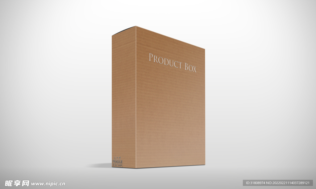 礼品竖立盒子包装的品牌样机