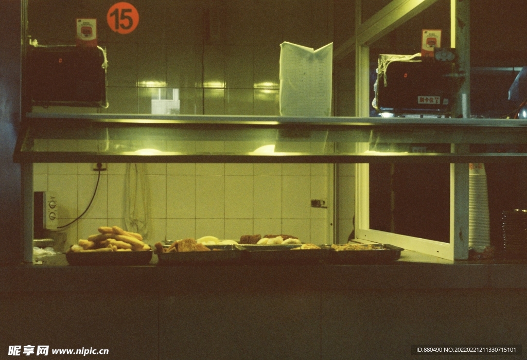 校园食堂胶片摄影