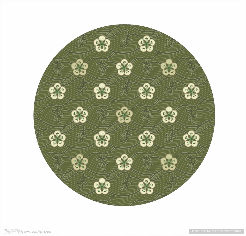 宋代落花流水锦纹饰