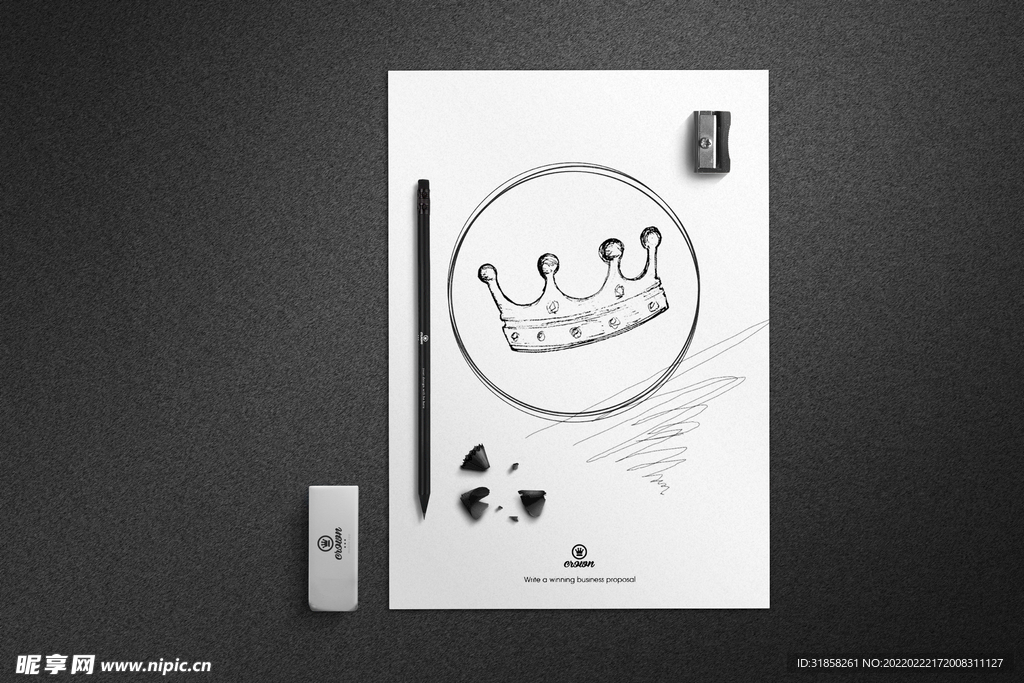 纸张画图效果图 logo样机