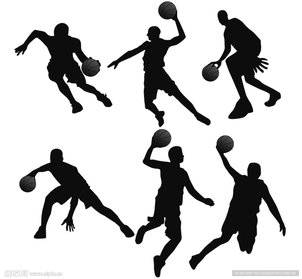 篮球剪影 