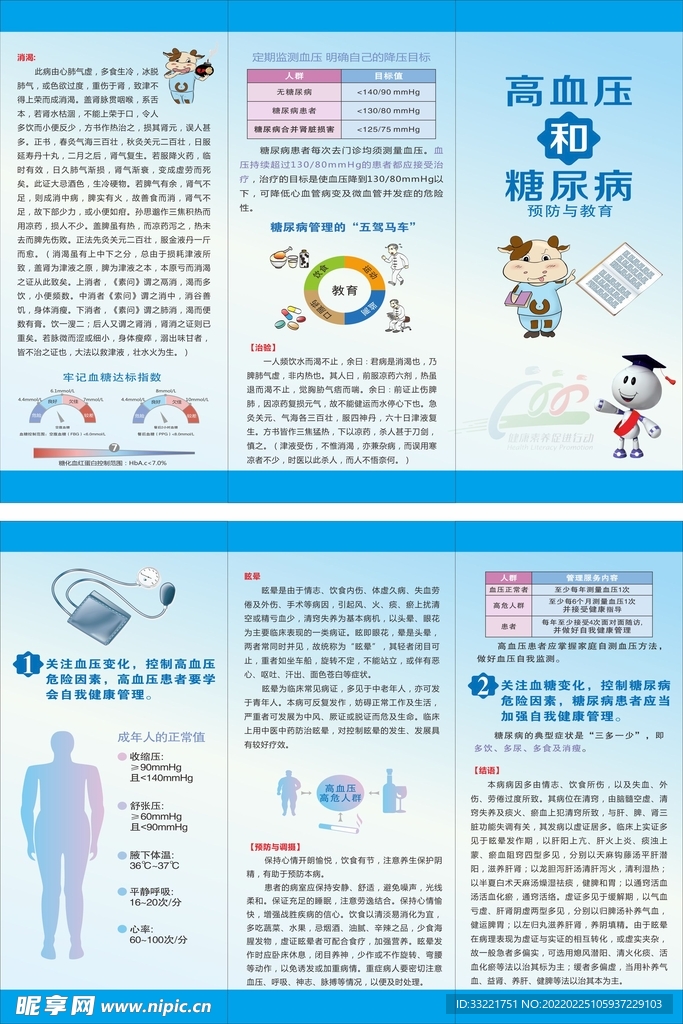 高血压糖尿病折页