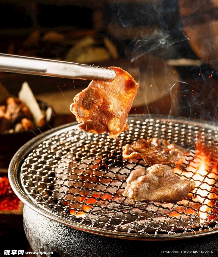 韩式烤肉摄影图图片