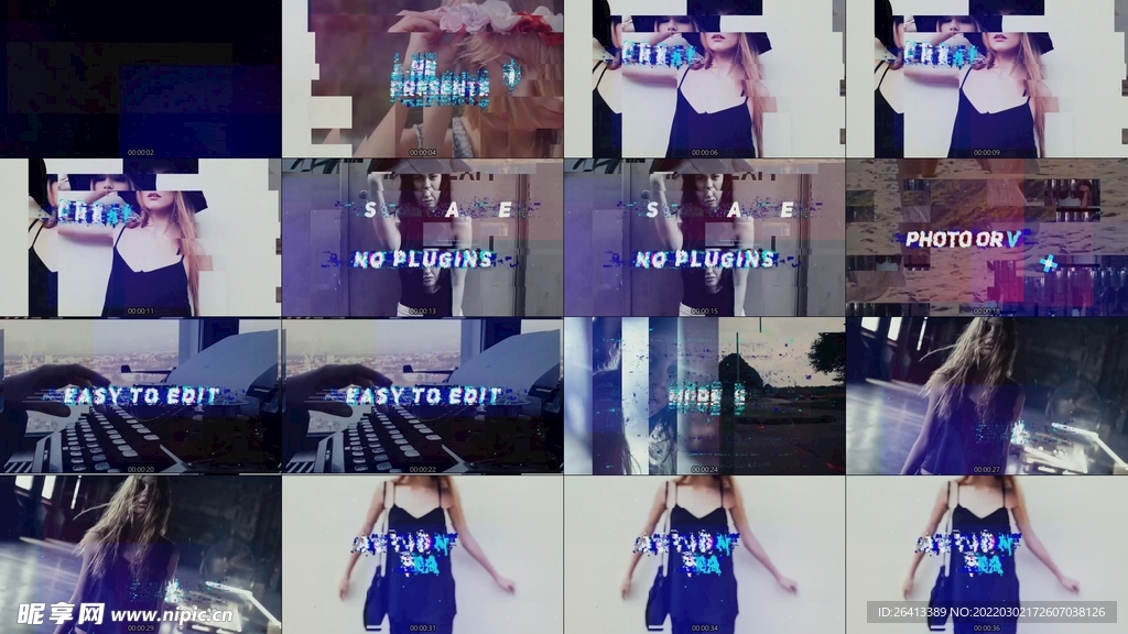 ae模板 文字动画  loog