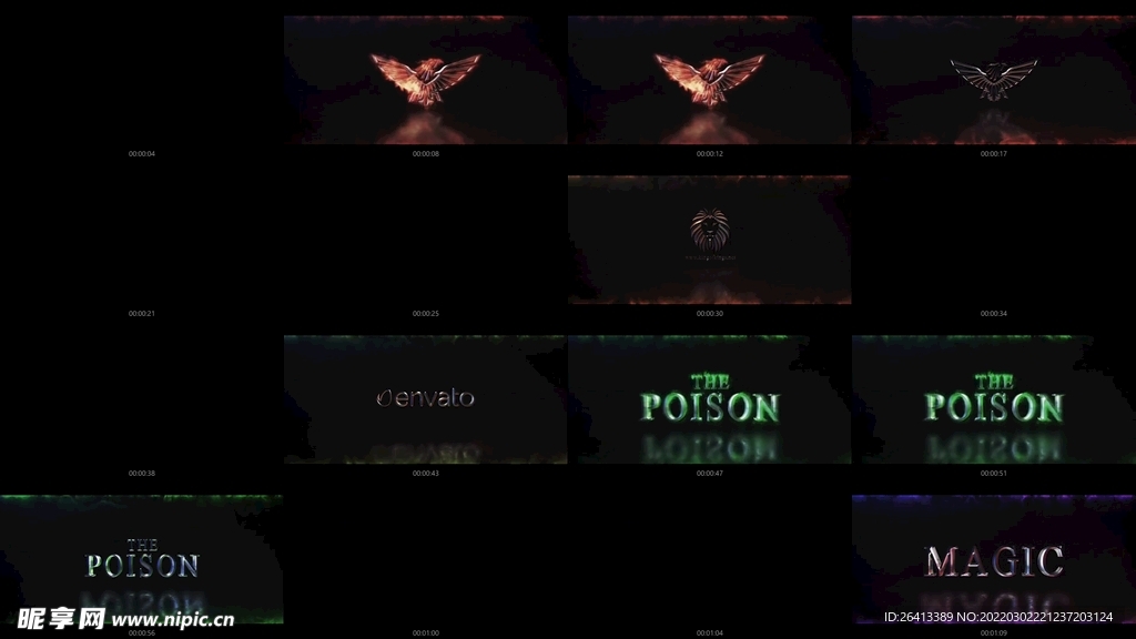 ae模板 文字动画  loog