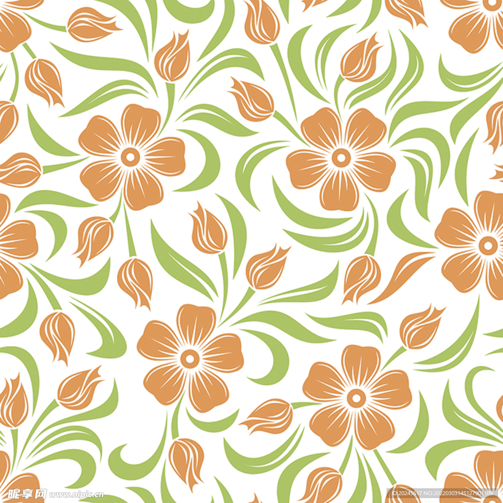 田园风格花卉底纹