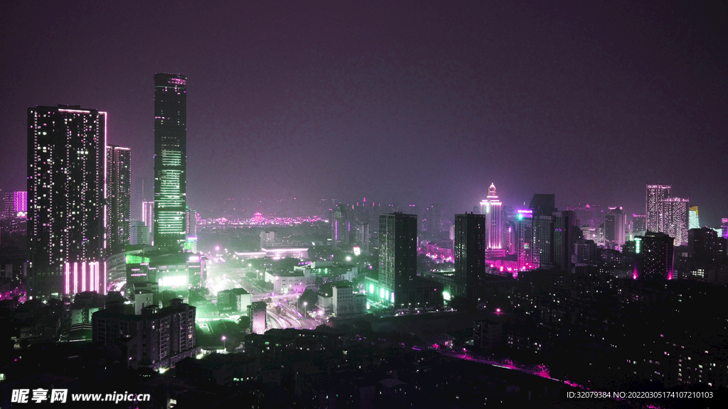 赛博朋克风夜景