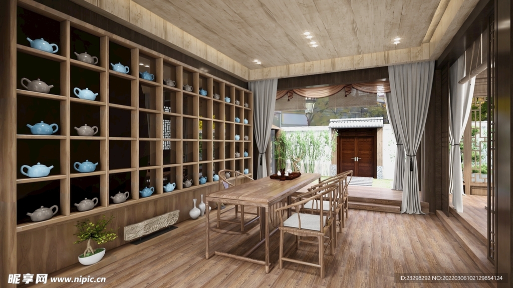 茶楼  工装  装修效果图