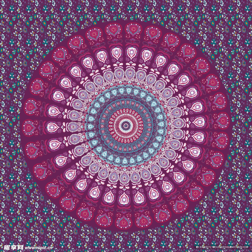 数码设计  腰果花  大牌方巾