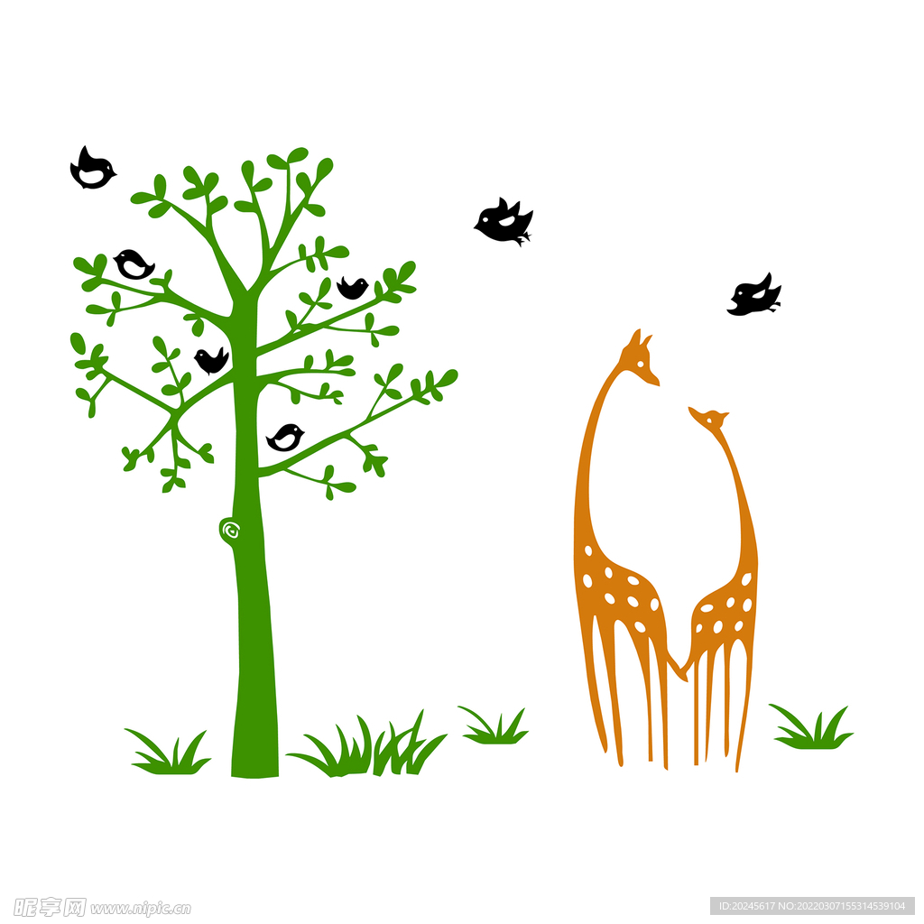 树木长颈鹿