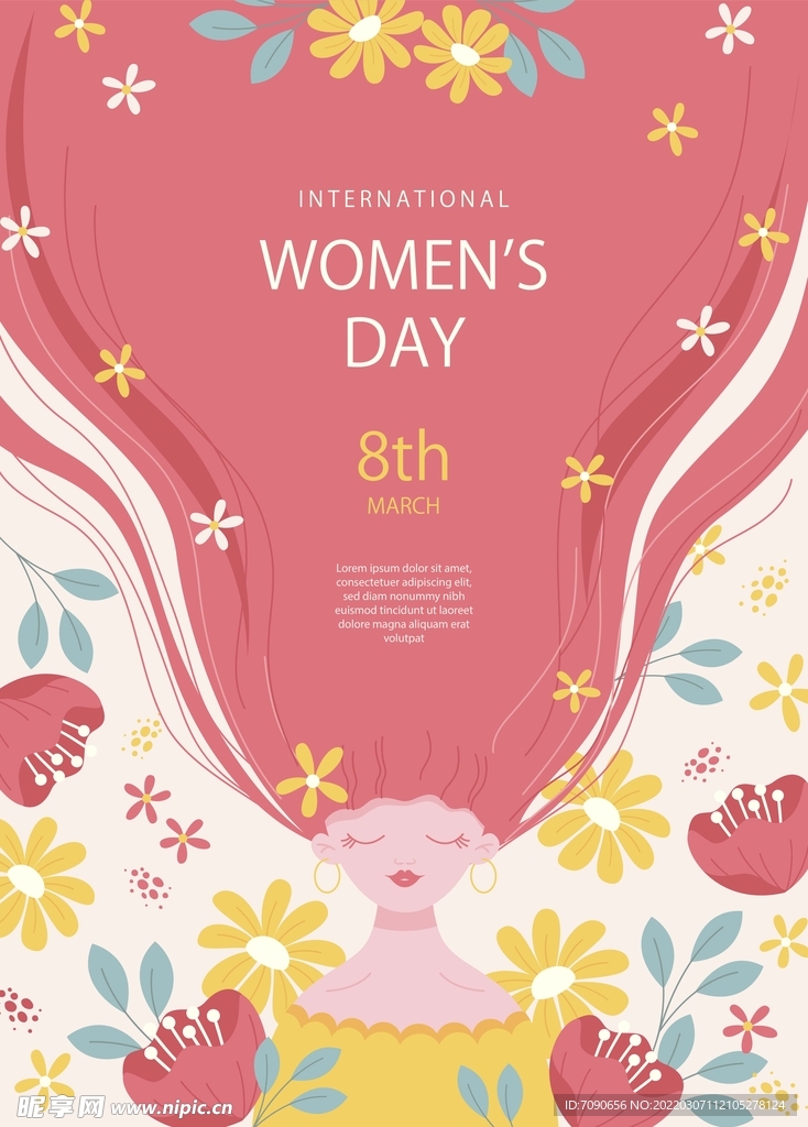 女神节创意背景  