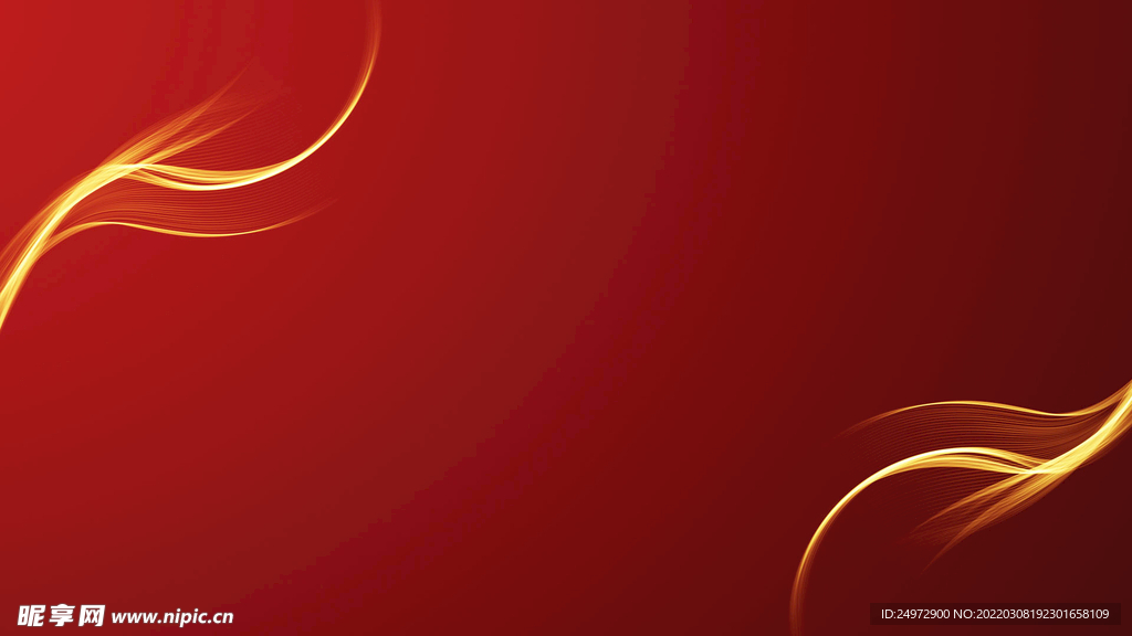 大气 红金 线条背景 