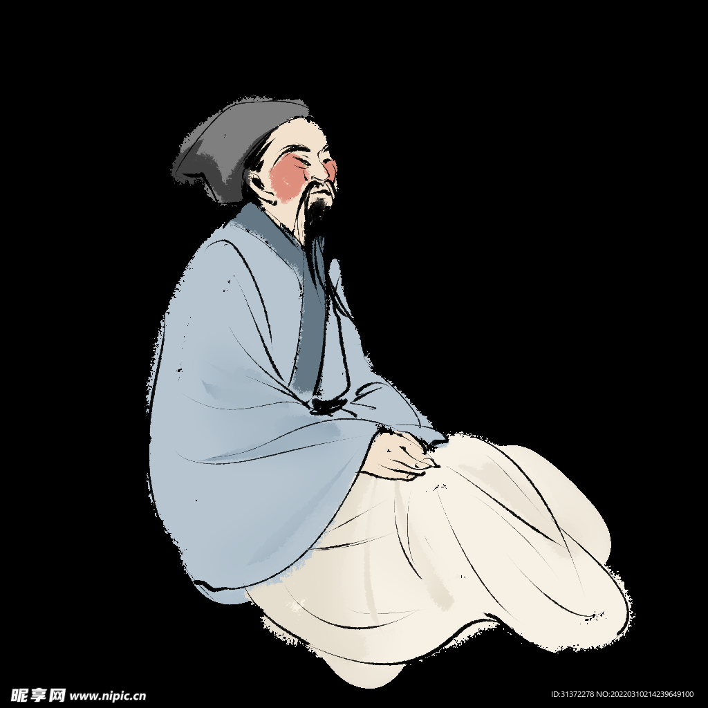  手绘文人墨客图片