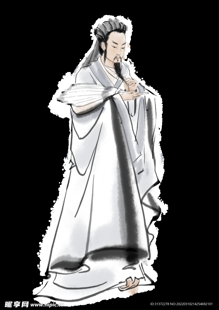 手绘文人墨客图片