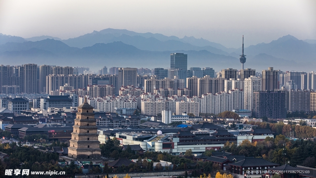 西安风景背景