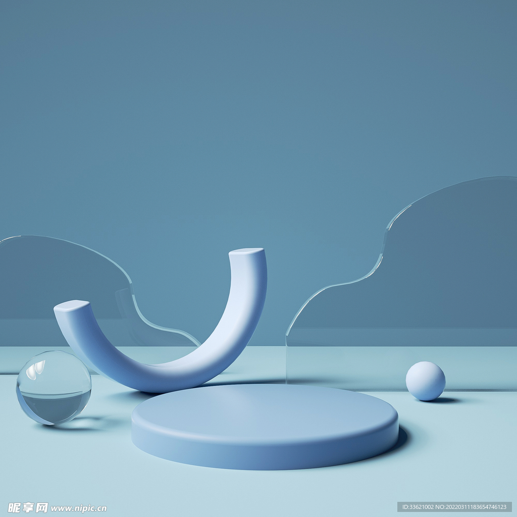 立体展台 C4D电商海报 台子