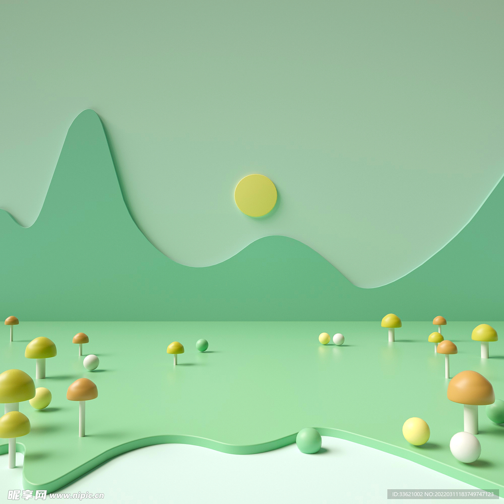 立体展台 C4D电商海报 台子