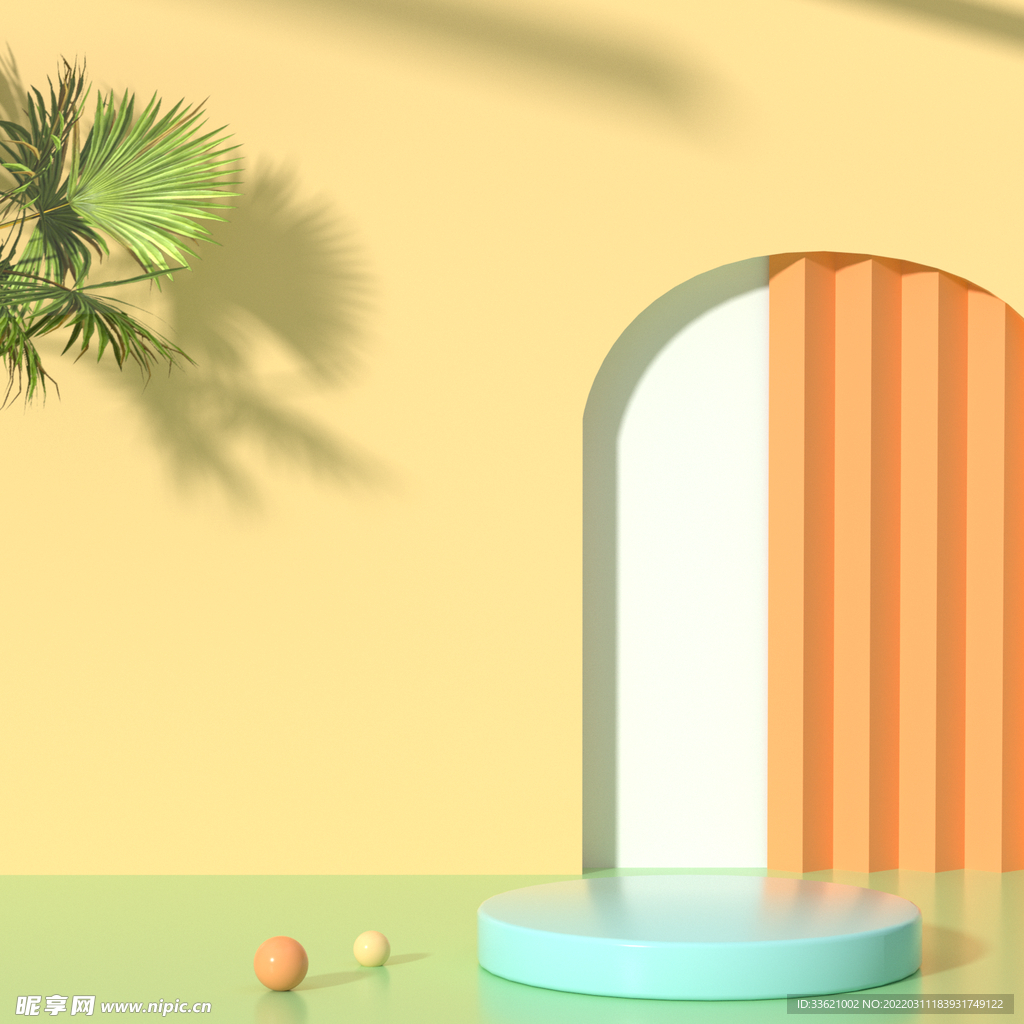 立体展台 C4D电商海报 台子