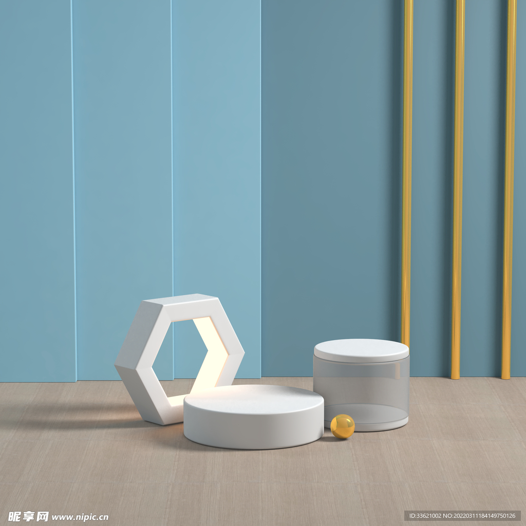 立体展台 C4D电商海报 台子