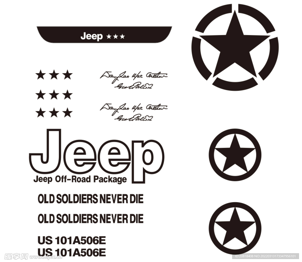 JEEP车贴纸