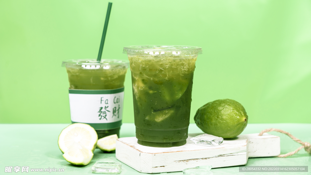 泰绿柠檬茶
