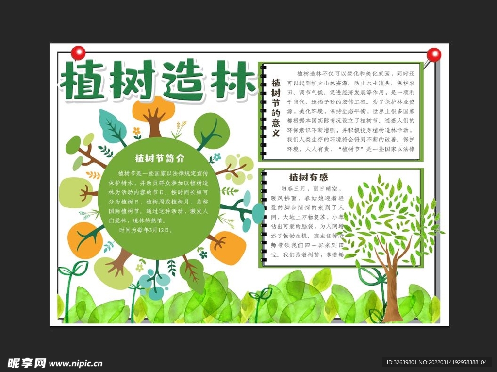 植树节手抄报