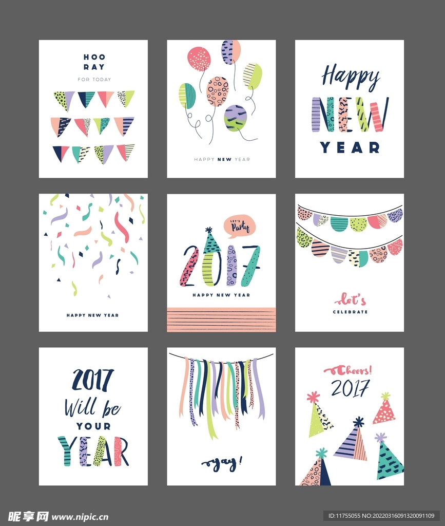 艺术涂鸦生日贺卡