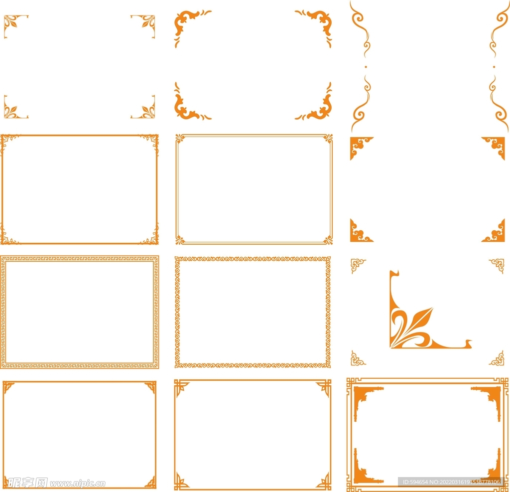 花边 边框 花纹 复古 古代 