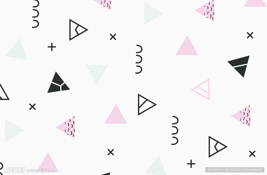 北欧几何卡通花纹