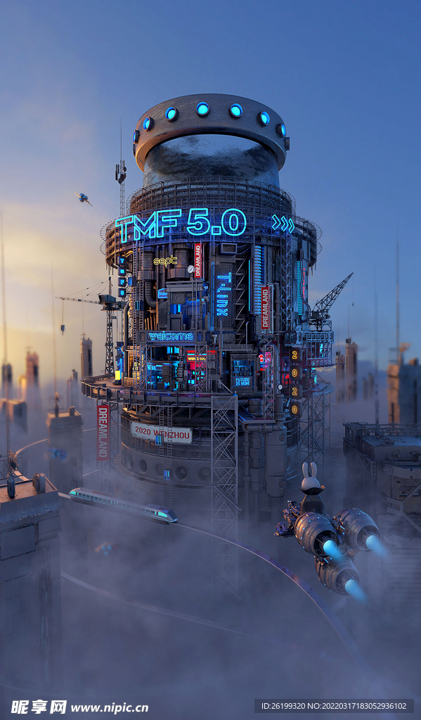 夜店 C4D海报宣传