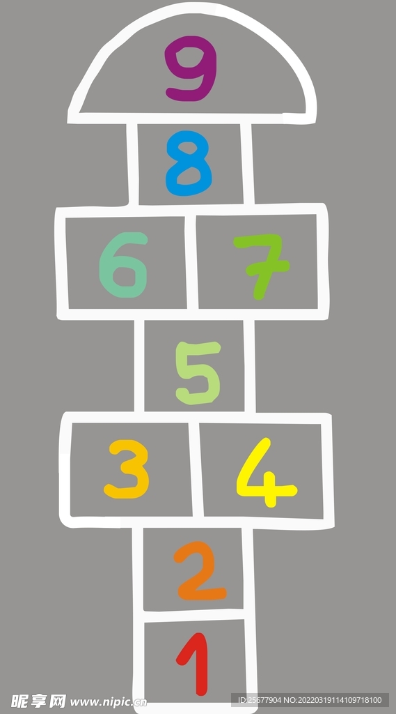 跳房子 民间游戏