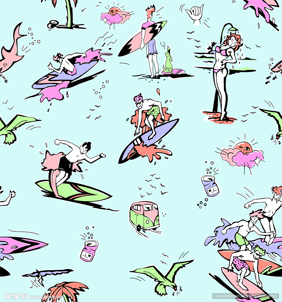 大牌 男装 冲浪