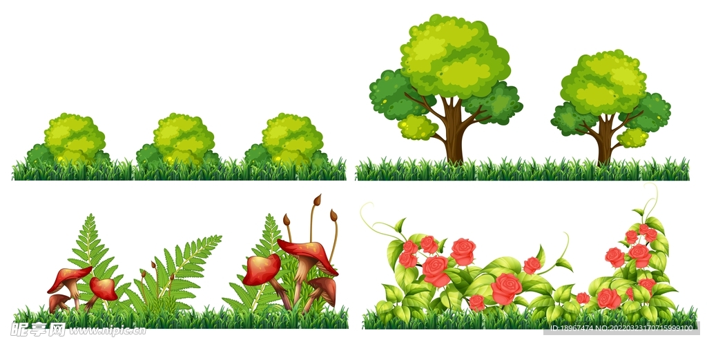 植物素材草丛树木