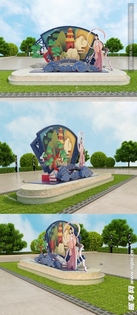 中秋舞台美陈雕塑