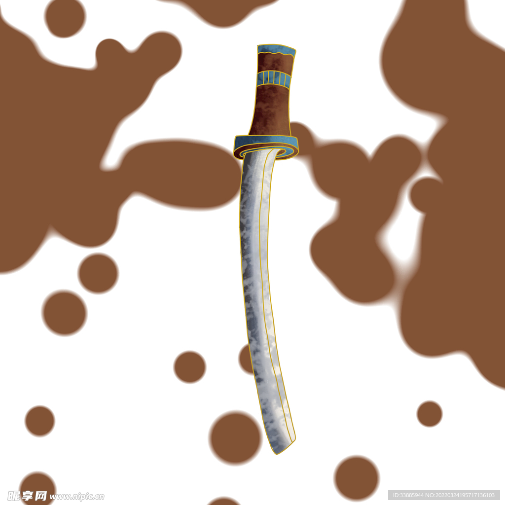 长刀钢铁弯刀素材可分层