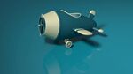 立体小飞机C4D渲染图模型图