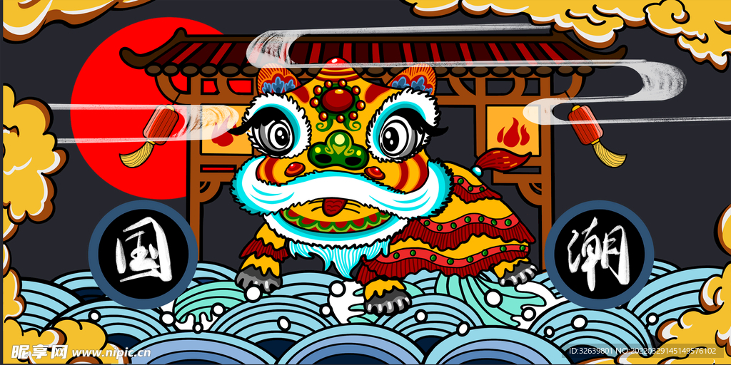 国潮海报 个性海报 直播背景 