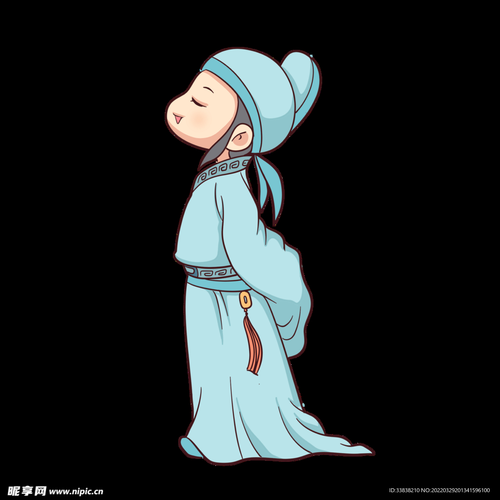 中国古代诗人卡通人物插画