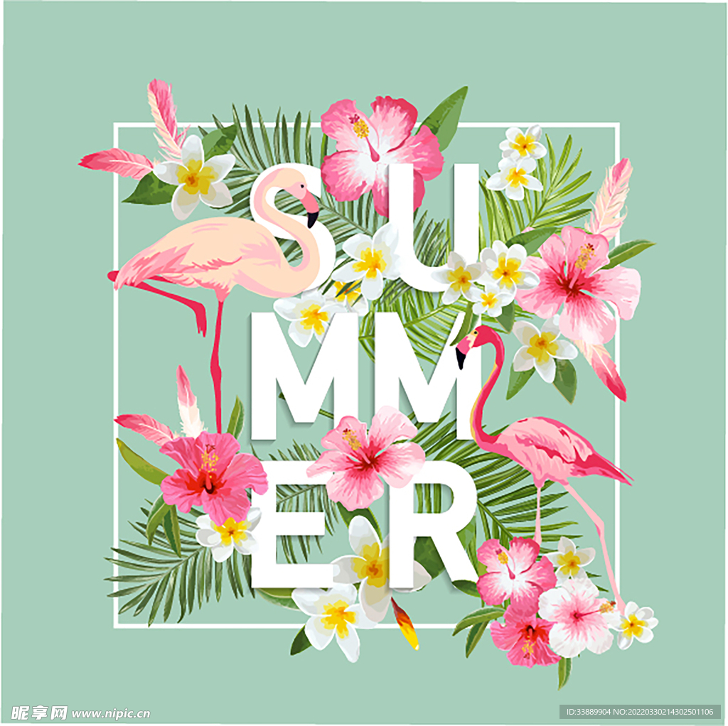 热带雨林时尚印花图案