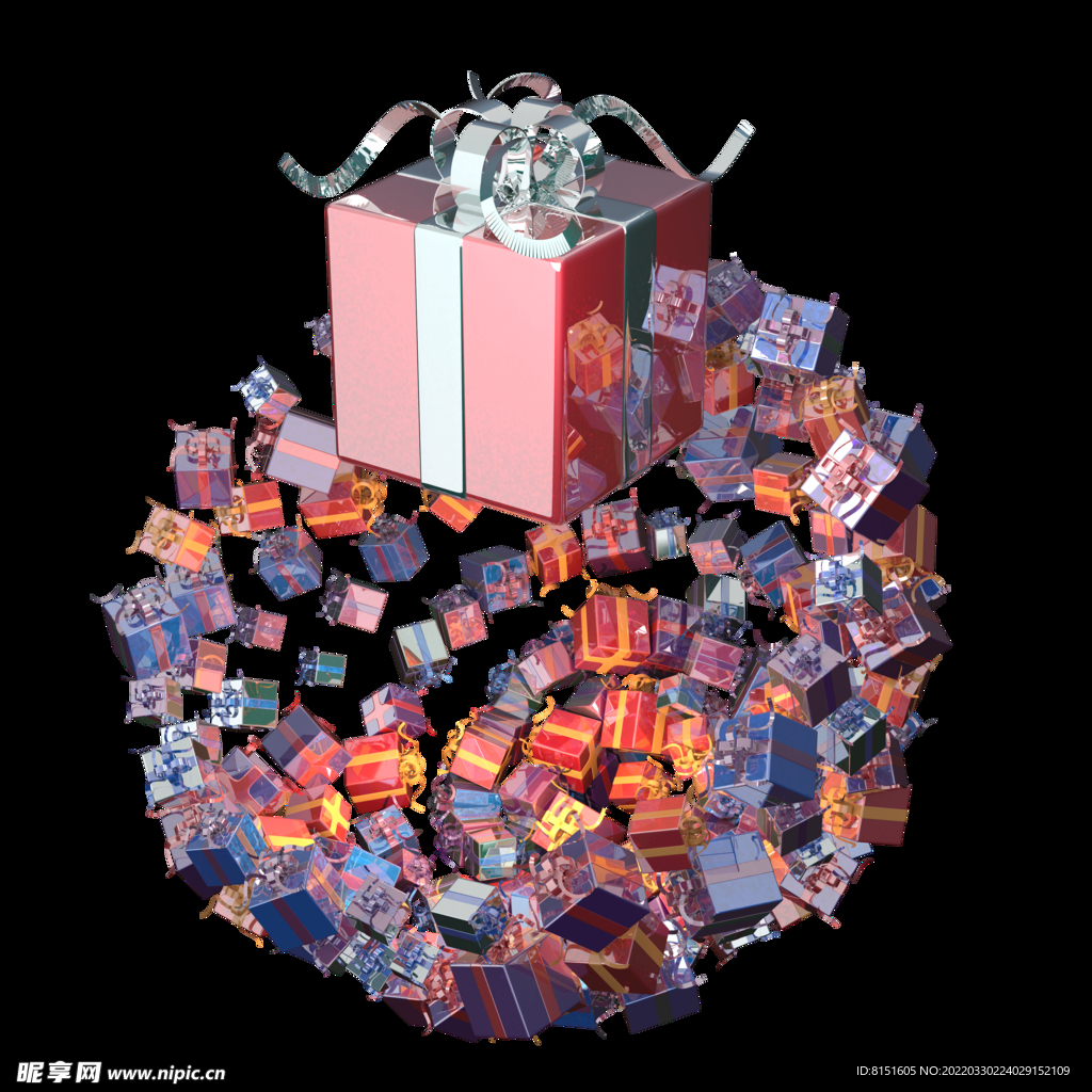 高清礼盒png透明背景