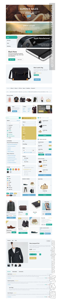 时尚服饰网站pc端界面设计 